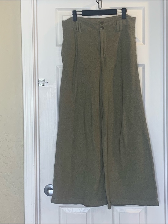 Free People Pants - Free People Wide Leg High Rise Pants Olive Gray Size 12